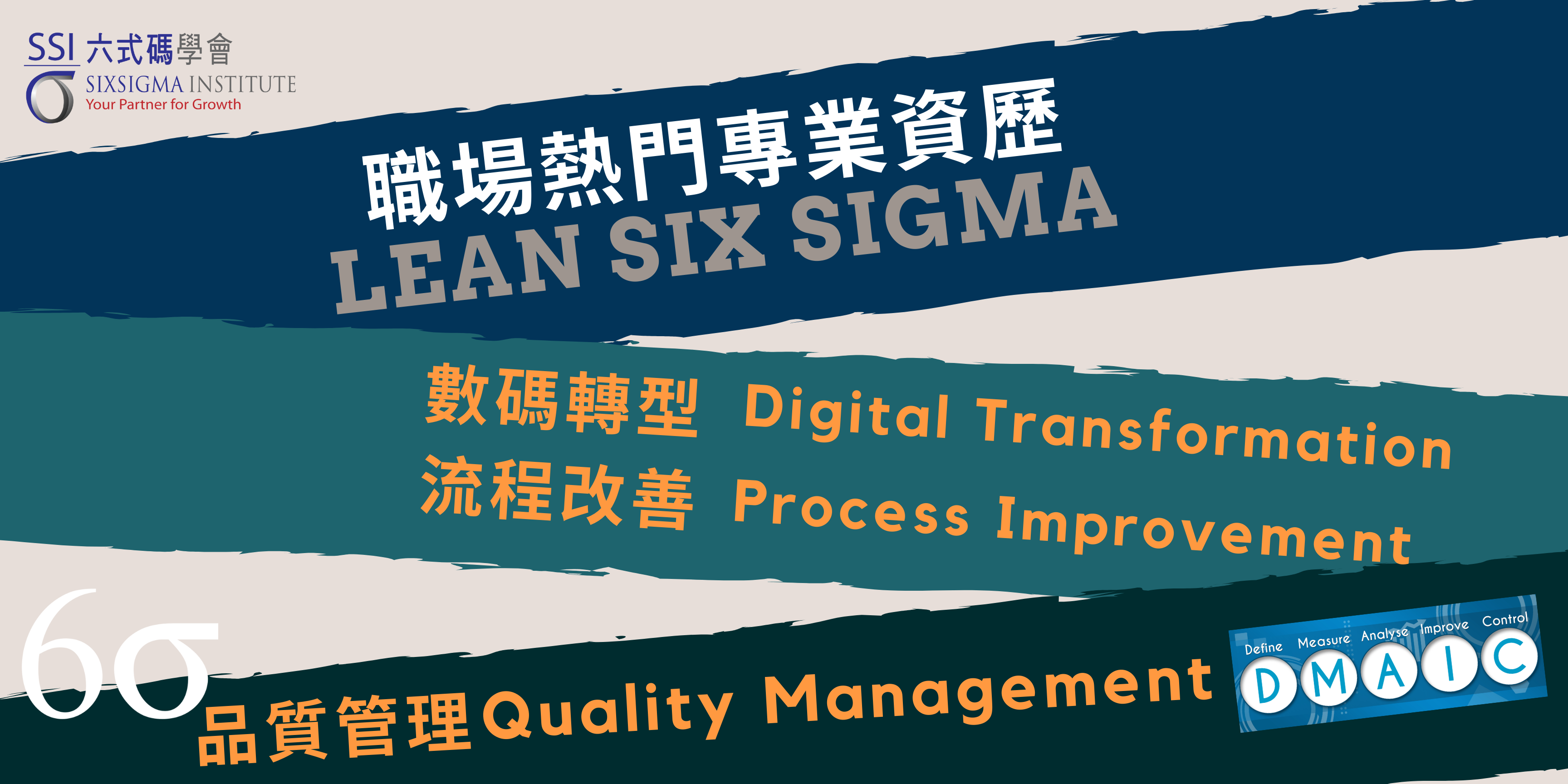 數碼轉型| 流程改善| 近年職場熱門專業資歷Lean Six Sigma 精益六式碼| Six Sigma Institute 六式碼學會